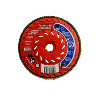 Diablo 4-1/2 in. Steel Demon Flap Disc 60 Grit - with Speed Hub