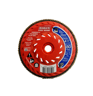 Diablo 4-1/2 in. Steel Demon Flap Disc 80 Grit - with Speed Hub