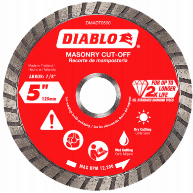 Diablo 5 in. Turbo Blade Diamond Masonry