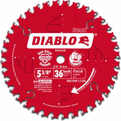 Diablo 5-3/8 in. x 36 Tooth Finish Trim Saw Blade