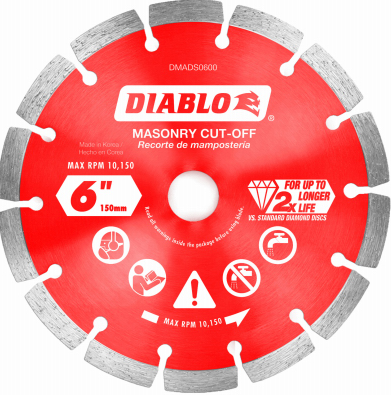 Diablo 6 in. Segmented  Blade Diamond Masonry