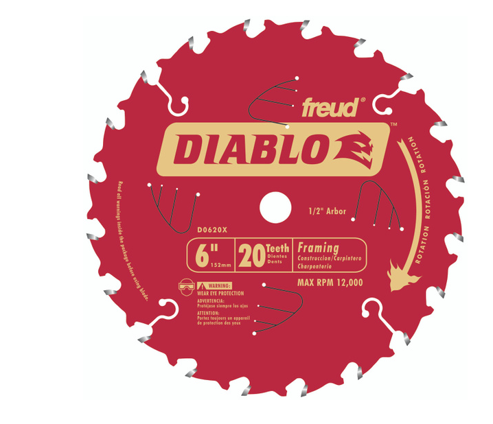 Diablo 6 in. x 20 Tooth Framing Saw Blade for Porter Cable Saw Boss