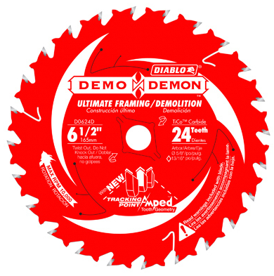 Diablo 6-1/2 in. 24-Tooth Ultra-Thin Framing/Demolition Saw Blade