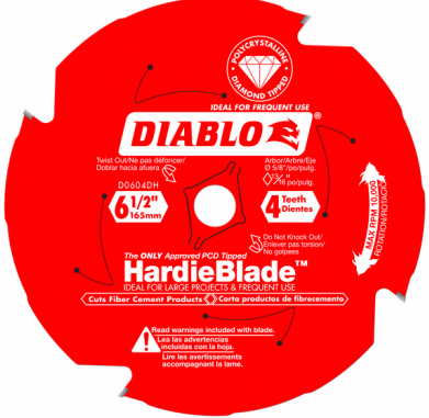 Diablo 6-1/2 in. x 4 Tooth (PCD) Fiber Cement HardieBlade