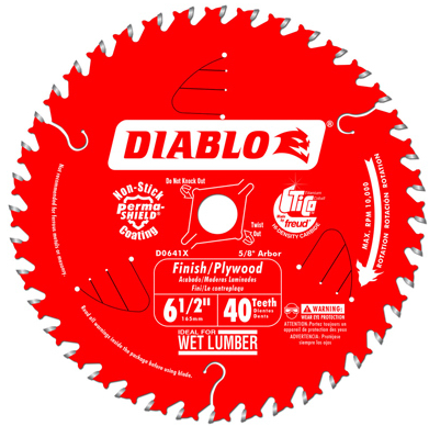 Diablo 6-1/2 in. x 40 Tooth Finish Trim Saw Blade