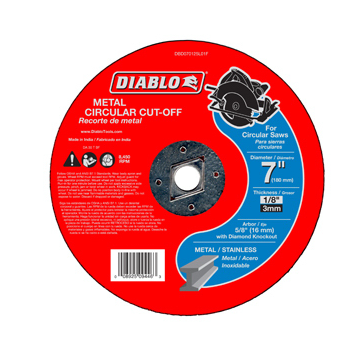 Diablo 7 in. Metal Circular Cut Off Disc