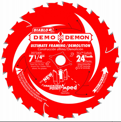 Diablo 7-1/4 in. 24-Tooth Demo Demon™ Framing/Demolition Saw Blade