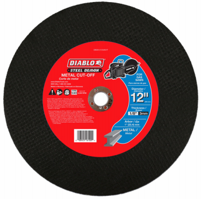 Diablo Steel Demon 12 in. Metal High Speed Cut Off Disc 1 in.