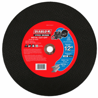 Diablo Steel Demon 12 in. Metal High Speed Cut Off Disc 20mm