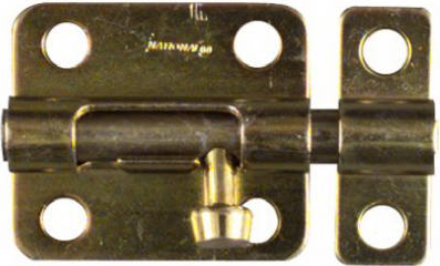 Door Barrel Bolt, Dull Brass, 2-1/2-In.