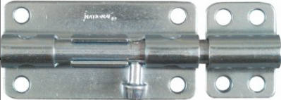 Door Barrel Bolt, Heavy-Duty, Zinc, 4-In.