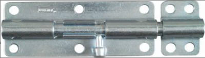 Door Barrel Bolt, Heavy-Duty, Zinc, 6-In.