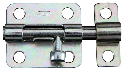 Door Barrel Bolt, Zinc, 2-1/2-In.