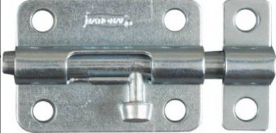 Door Barrel Bolt, Zinc, 3-In.