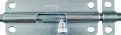 Door Barrel Bolt, Zinc, 5-In.