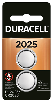 Duracell  2025 Batt 2Pck 3V Lithium Coin