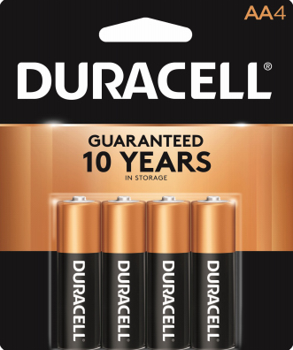 Duracell 4-Pack AA  Alkaline Batteries