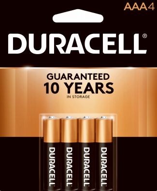 Duracell 4-Pack AAA Alkaline Batteries