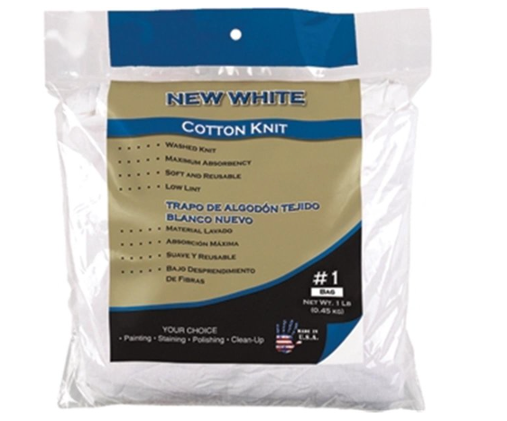 New White Cotton Knit Wiping Cloth