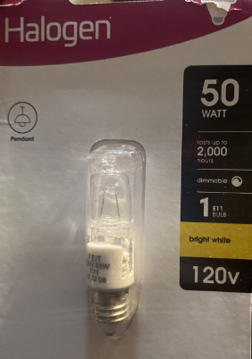 E11 Bulb 50W 120V Bright White