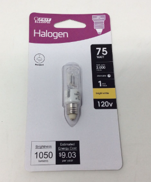 E11 Bulb 75W 120V Bright White